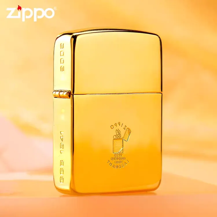 ZIPPO/之宝【18k小金砖】之宝煤油防风打火机送礼物DYH1X1M1