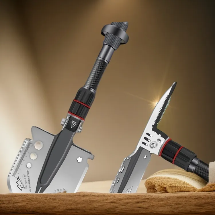 多功能镜面工兵铲户外神器车载钓鱼露营加厚便携