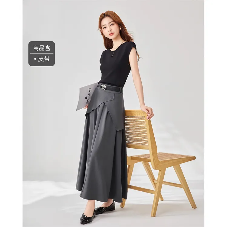 时尚休闲套装2025夏季新款韩版时尚白领气质通勤风显瘦上下套裙