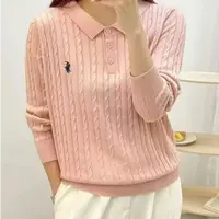 886#新款麻花秋季翻领针织衫长袖上衣