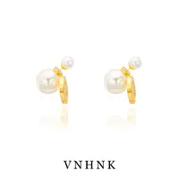 铜合金仿珍珠耳饰 美可儿   H60  白色（16mm8mm）时尚气质耳环