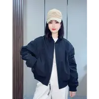 1575欧货拼接针织棒球二棉短外套
