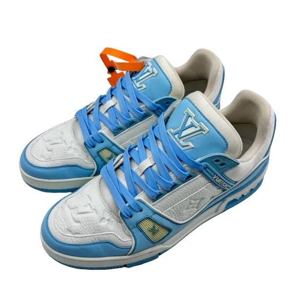 LV/7码41码/白蓝拼接trainer板鞋/97新/vv618/时尚潮流潮鞋