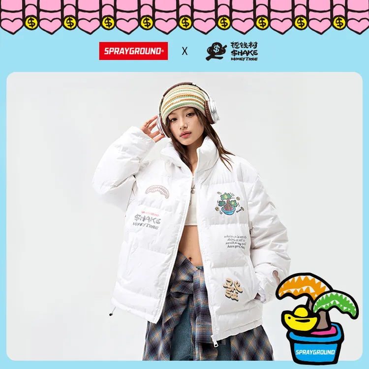 SPRAYGROUND鲨鱼嘴羽绒服潮流保暖宽松印花时尚XB WE041305