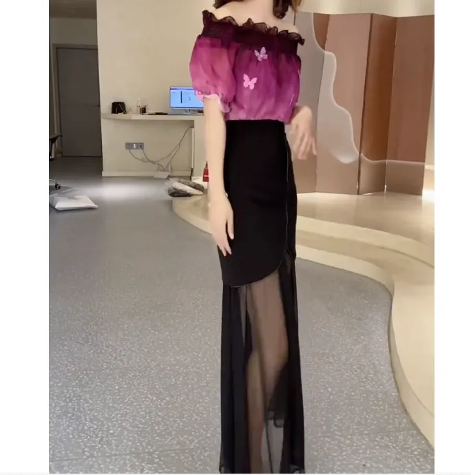 2025夏季新款网红同款洋气减龄韩版爆款上衣半身裙女今生1