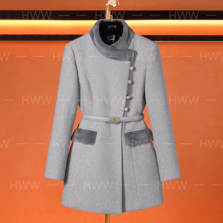 【现货现发】90白鹅绒含羊毛潮流时尚气质收腰羽绒服DHZHJ406838