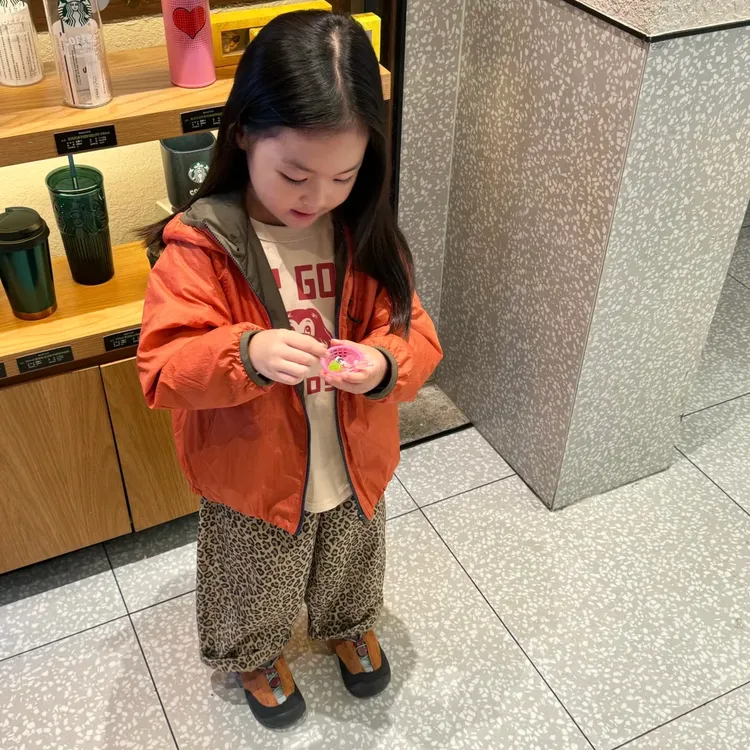 壹妈韩版童装女童秋季套装新款洋气儿童两面穿连帽外套休闲直筒裤