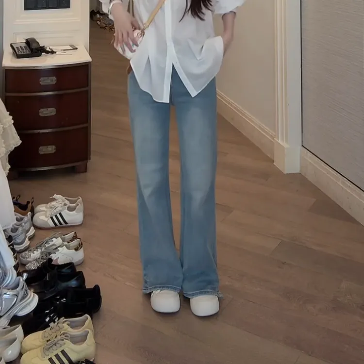 封神裤~怒推春季高腰弹力显瘦微喇牛仔裤LK2501551