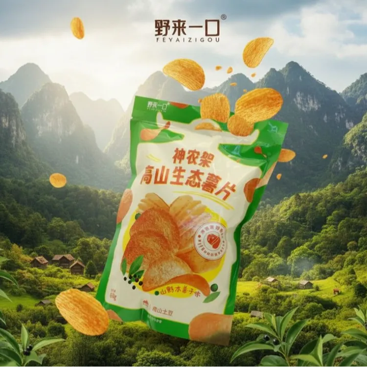 神农架高山鲜切薯片大包多口味酥脆可口解馋零食（木姜子风味）