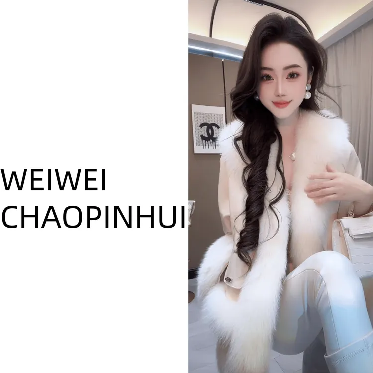 【薇薇高端欧货】冬季轻奢时尚洋气拼接狐狸毛鹅绒羽绒服- 31271136