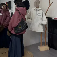 橘子罐头24新款加绒加厚休闲百搭复古冬季连帽宽松日系韩版外套