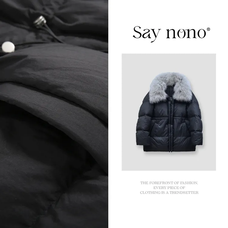 懒猫nono│Saynono 毛领90白鸭绒短款羽绒服外套/XXCJ2025204