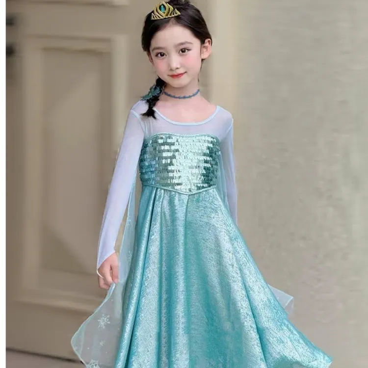 YA'S｜【轻纱曼舞】艾莎公主女童连衣裙网纱雪花冰雪奇缘生日礼服