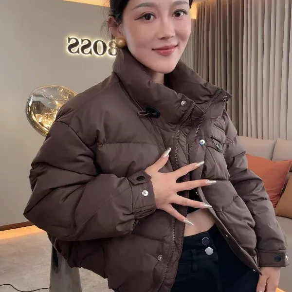 【耿老板1142#P】港风小众设计师款高级感羽绒服精致短款小个子穿搭