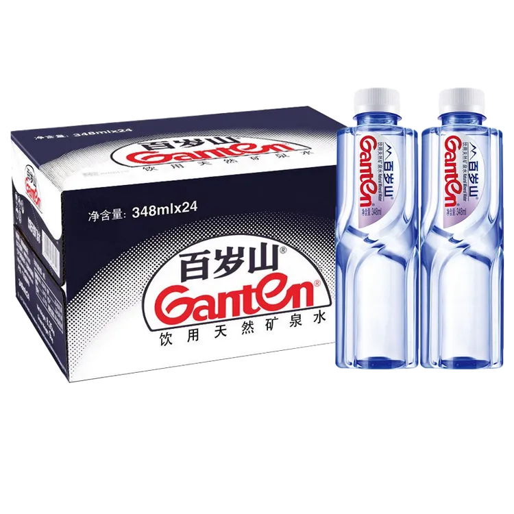 百岁山348ml矿泉水24瓶整箱批发正品天然饮用水小瓶装家庭用水