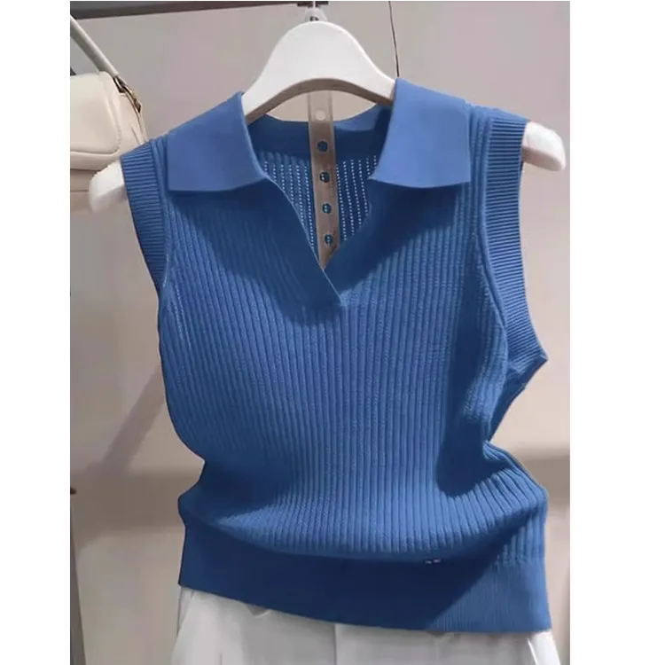 2025夏季新款爆款洋气针织衫背心女士气质外穿小个子网红无袖上衣
