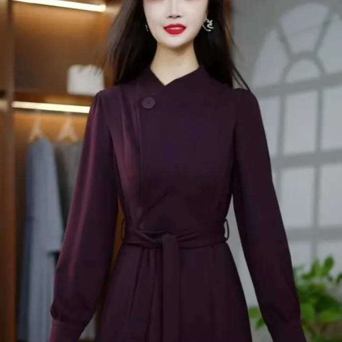 香依女装新款修身气质收腰显瘦精致减龄洋气优雅轻奢连衣裙M-4XL