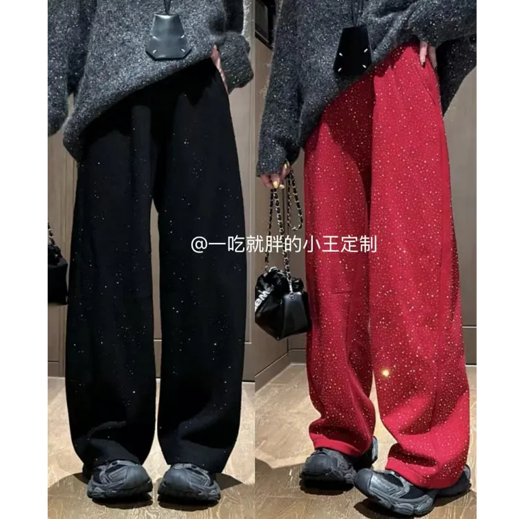 【小王家】静奢风直筒裤秋冬休闲裤宽松pphome裤子长裤阔腿裤