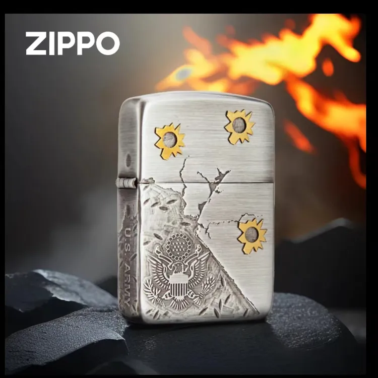 ZIPPO/之宝1941-熏银-弹痕   防风实用打火机DYJ1