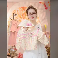 2025秋季女童花边猫咪卡通连帽休闲外套儿童77730138050