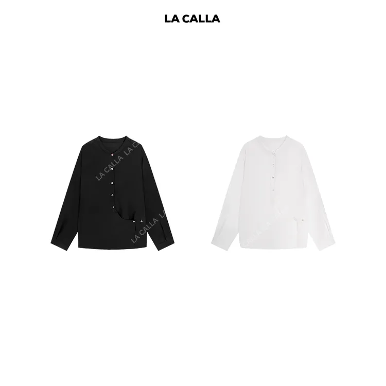 LA CALLA安缦衬衫亚麻设计款衬衫OY-M-5508