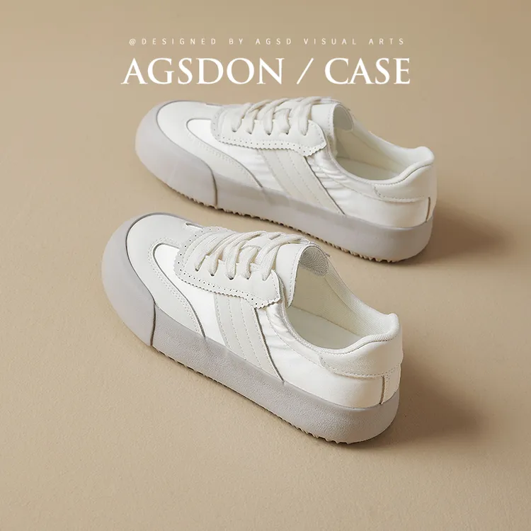 Y奥古狮登德训鞋女2025春季新款百搭小白鞋芭蕾厚底休闲运动板鞋Y