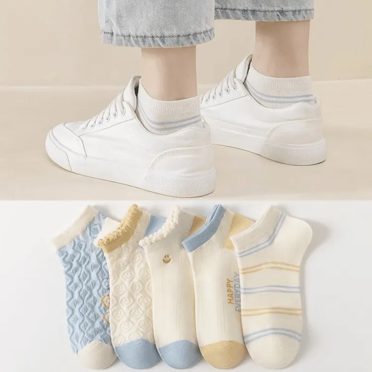 春夏季袜子女士短袜透气吸汗防臭低帮船袜韩版ins百搭薄款短筒袜