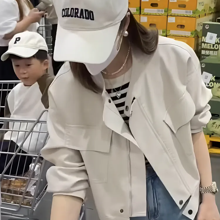 【浅浅专属】2025新款休闲小皮衣外套女宽松显瘦机车服短款时尚百搭