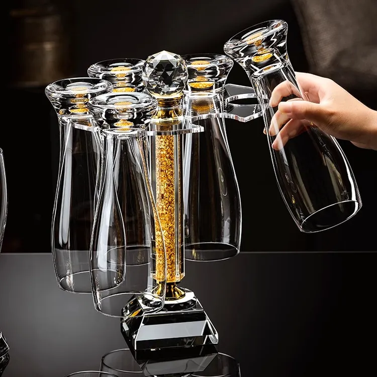 精酿啤酒杯子轻奢高档大容量水晶金箔扎啤杯酒杯喝水杯泡茶杯