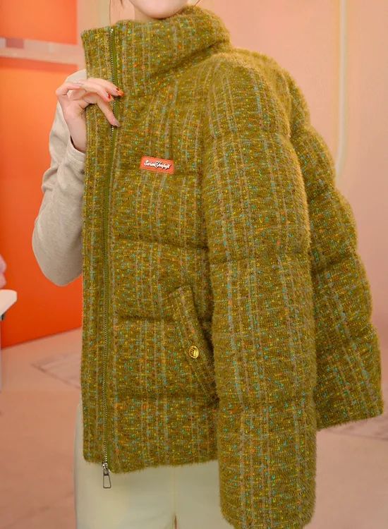 XCY03【出口】新款冬季高端时尚百搭羽绒服-香菜