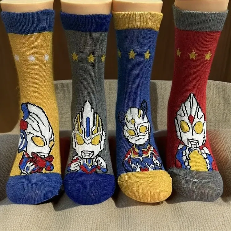 澳特漫春秋款中筒袜防臭男童中大童宝宝卡通可爱秋冬季小孩袜