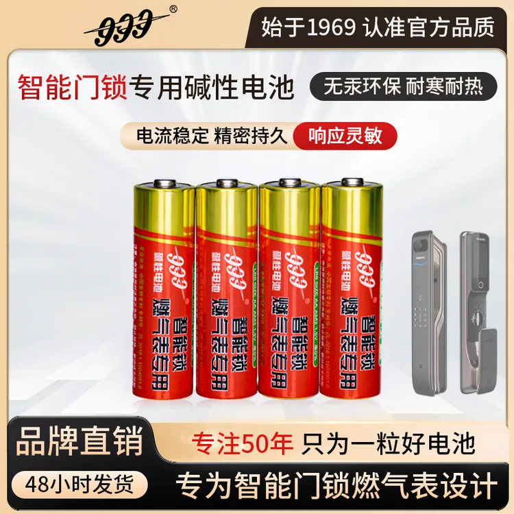 999碱性智能门锁专用电池（超划算装）5号防漏液高性能密码锁玩具