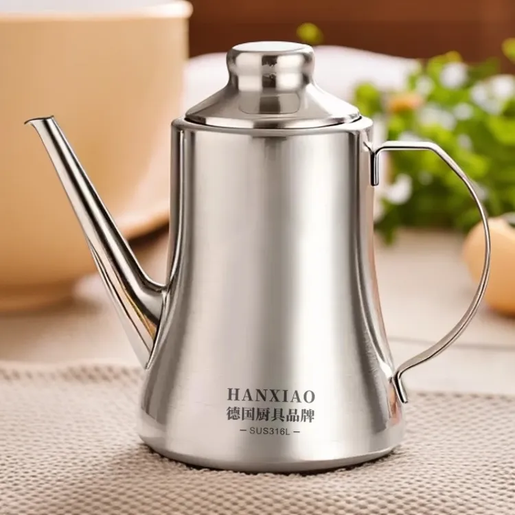 德国食品级加厚316不锈钢油壶带过滤网家用厨房专用不挂油罐特厚