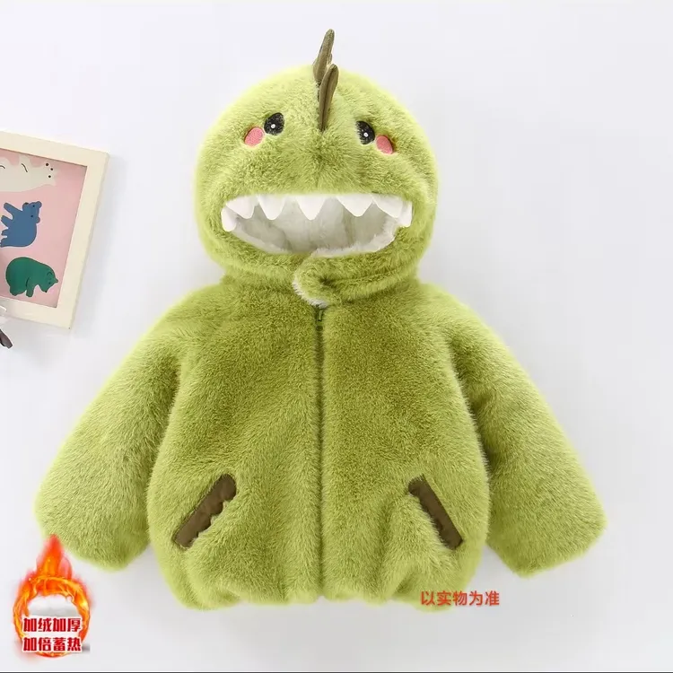 儿童加厚连帽冬卡通动漫冬季外套冬款童装女童男童