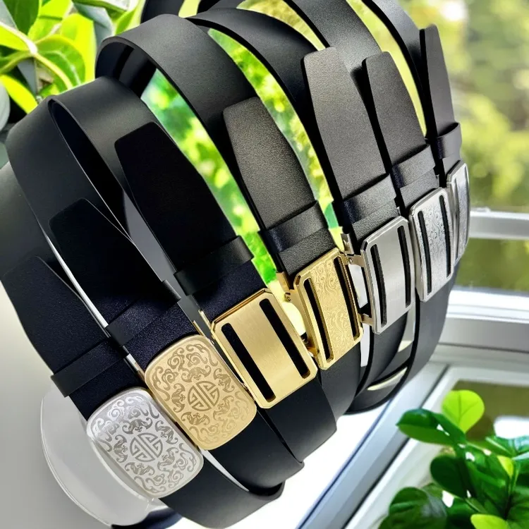 男士真皮头层牛皮无牙不锈钢自动扣皮带男款休闲百搭复古长款经典