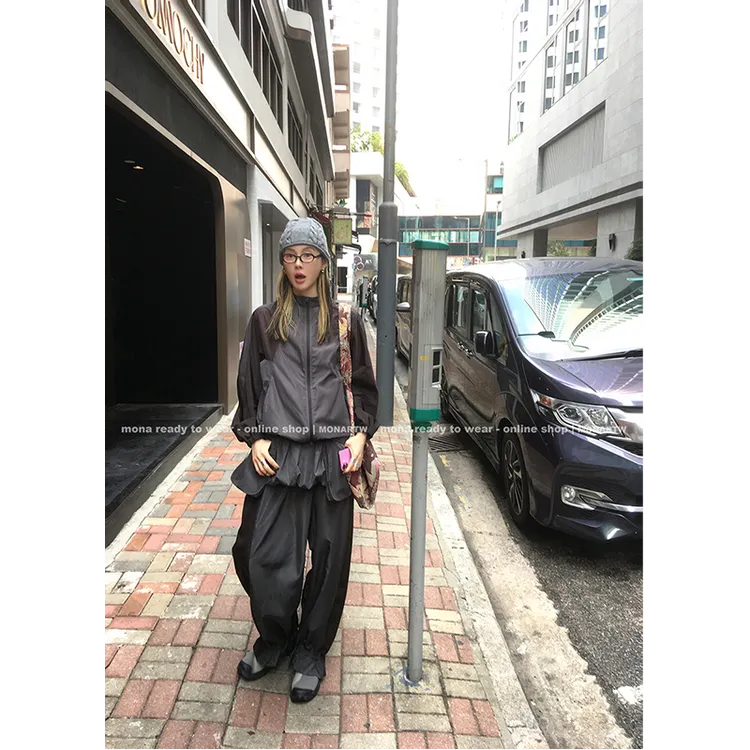 【Mona张绮贤】MONA 宽松上衣中腰短裙裤子女 O124A16209