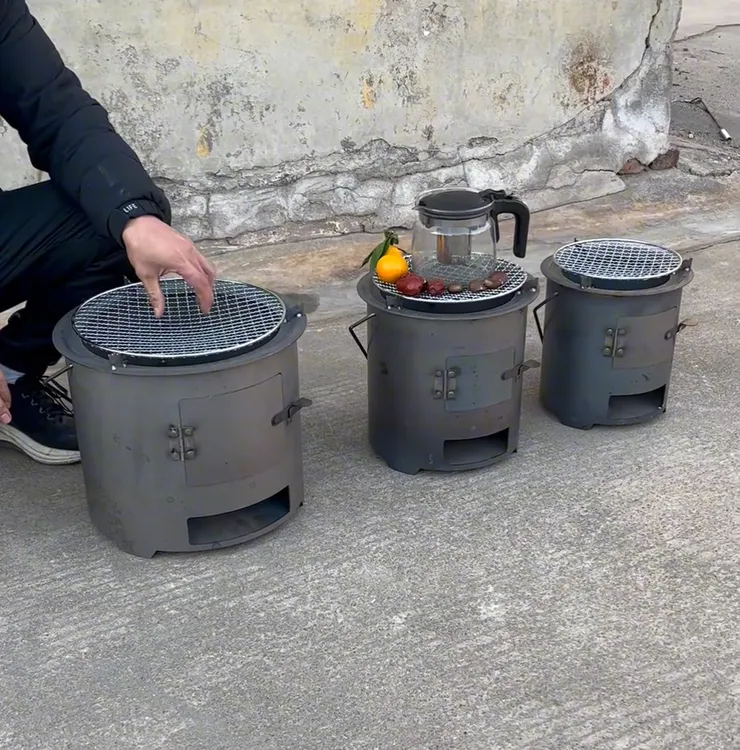 新款便携炉子火炉围炉煮茶取暖农村烧烤多功能柴火炉灶户外炉子