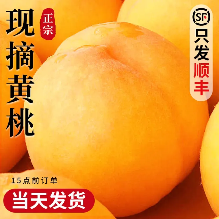 重庆锦绣黄桃新鲜脆甜多汁香味浓郁水果非炎陵黄桃子带箱3斤顺丰