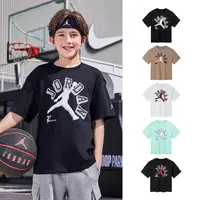 AIR JORDAN儿童夏季新品男童装圆领舒适短袖T恤JDB-TE-C704