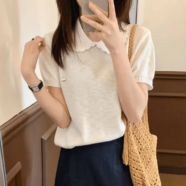 【孕妇】899针织上衣夏季百搭休闲显瘦宽松温柔风