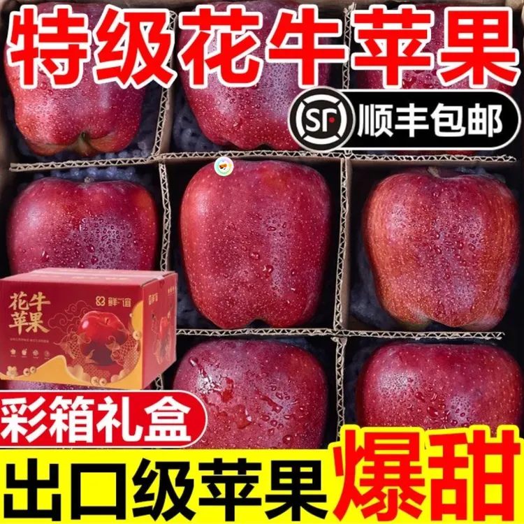 甘肃天水花牛苹果脆甜新鲜红蛇粉面丑平安圣诞果当季水果整箱包邮