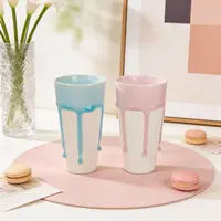 【观造集/文创杯】景德镇纯手工颜色釉水滴釉大容量牛奶杯可乐杯