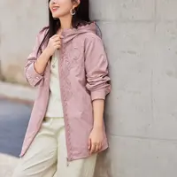 【花边拼接连帽外套】MsShe大码女装2025秋宽松上衣J~E2508004