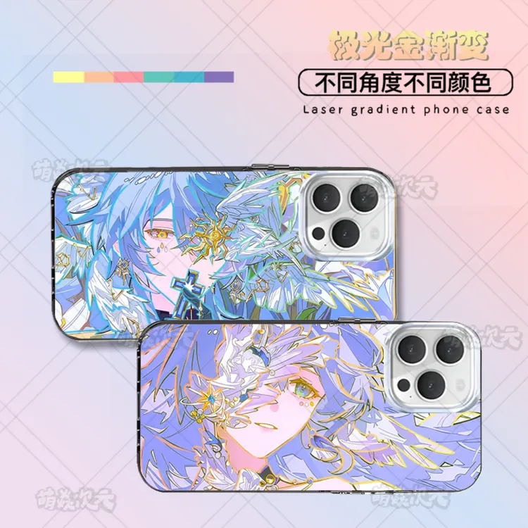 知更鸟星期日适用苹果华为VIVO小米OPPO一加二次元极光金手机壳