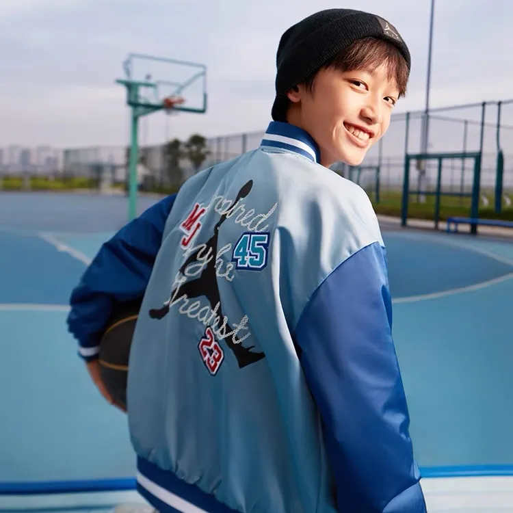 【官方旗舰】AIR JORDAN春秋休闲运动童装外套男童时尚梭织夹克D022