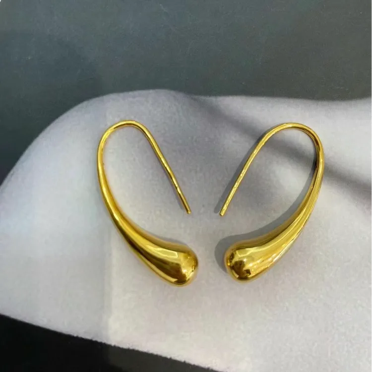 足金999 黄金天使泪金耳钩 水滴黄金耳环 送朋友*-