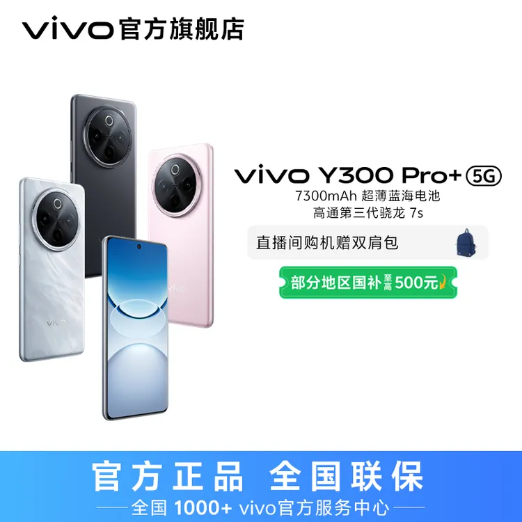 【国家补贴】vivo Y300 Pro+ 智能手机 12GB运存
