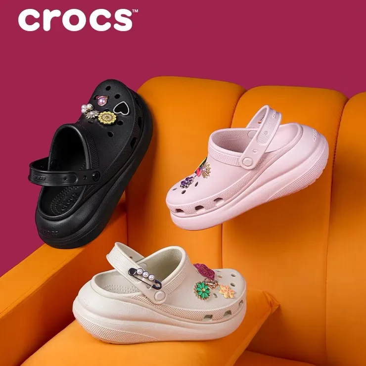 【达人专属】CROCS/卡骆驰泡芙洞洞鞋沙滩男女拖鞋百搭|207521