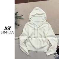 SIMIDA私密搭 韩系拉链连帽针织上衣慵懒休闲风