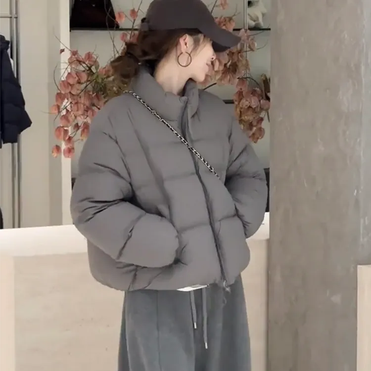 泡芙好看羽绒服女2025年冬季新款白鸭绒加厚小个子高级感保暖外套